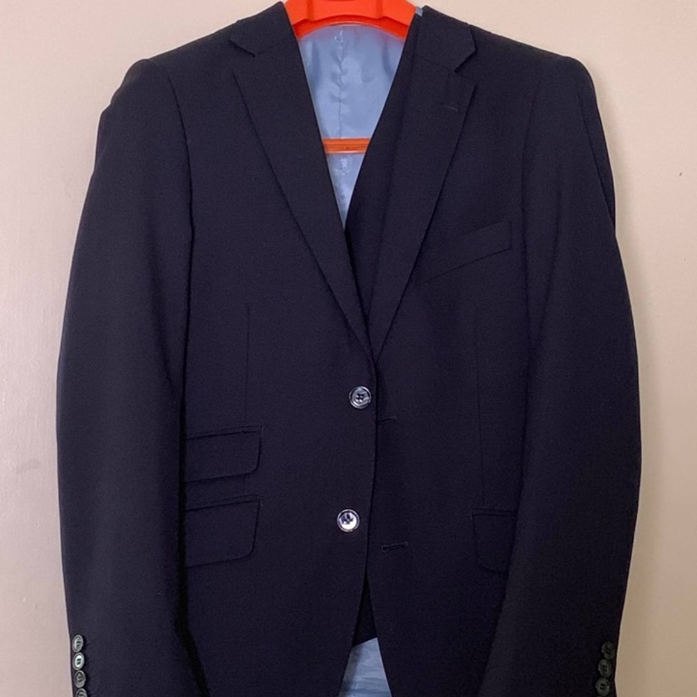 Berragamo Navy Slim Fit Suit 36S